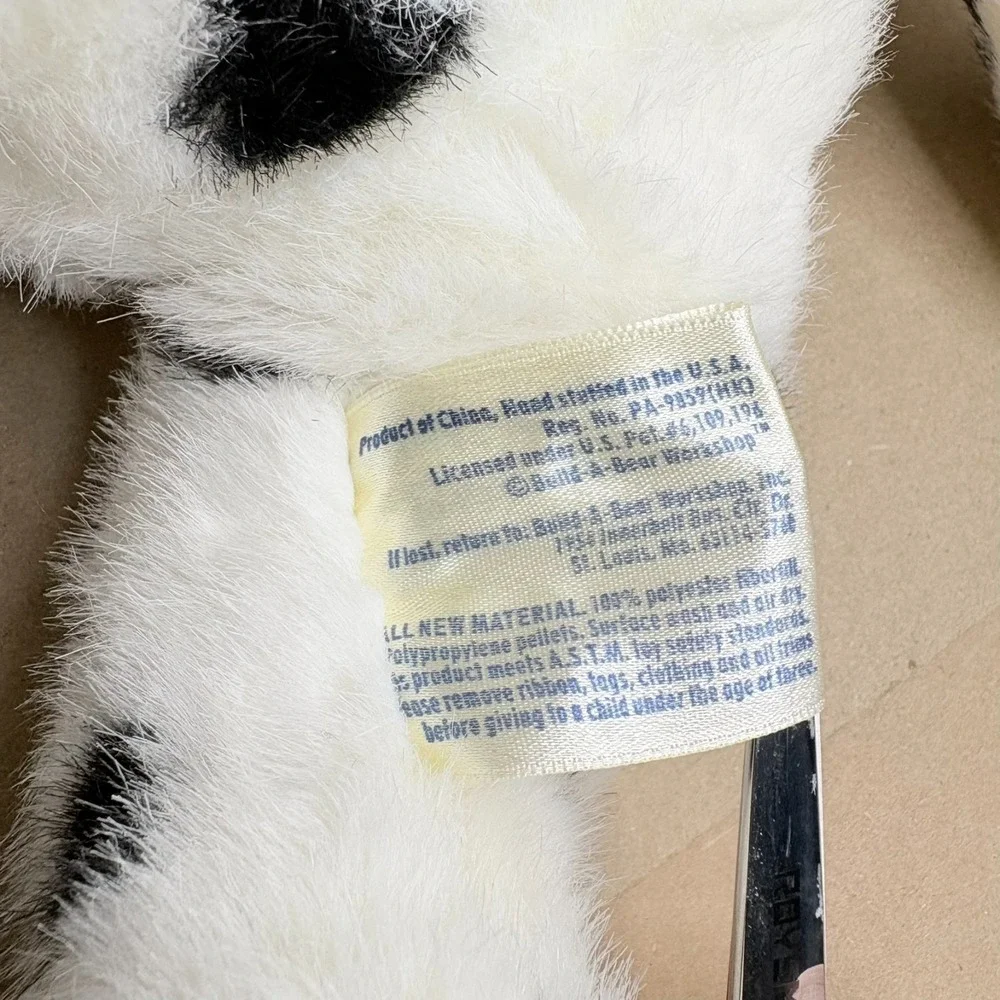 Build A Bear 1997 Dalmatian Plush Dog Vintage BAB Puppy Black White Spots